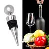 Zink Ally Wooden Wine Bottle Stopper Återanvändbar Slitstarkt Färskt Hålla Förseglade Lockor För Vinflaska Kök Bar Party Tools