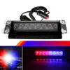 8 LEDs Car Truck Emergency Flasher Sun Visor LED Strobe Warning Light Police Flash Lights 3 Flashing Modes 12V