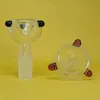 5 Types Colorful Transparent Glass Bowl Piece Hookah 14mm Male Joint Smoking Bowls Funnel Filter Adapter Handle Slide For Water Bong Dab Rigs