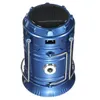 Sol Power LED USB Camping Lantern Light Tent Hiking Torch Uppladdningsbar Lampa - Brun