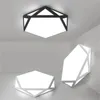 Plafoniera a LED moderna e minimalista in bianco e nero, arte creativa, luce geometrica, soggiorno camera da letto