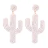 New Creative Cactus Earrings Handmade Rice Beads Charm Earring Bohemian Ethnic Style Jewelry Earrings