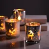 Großhandel Räucherchen Kerzenhalter Kreative Weihnachtsredeer Glas Teelichttasse