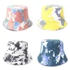 Chapeau de seau de teinture par nouage hommes femmes chapeaux de soleil pliables réversible Fisher casquette de pêcheur été hommes casquettes à visière chapeau de soleil à dessus plat adultes chapeaux de soleil de plage en plein air chapeau de bassin