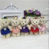 12cm 9 colores oso juguetes de peluche Mini muñecos osos de peluche pequeño regalo para fiesta regalo de boda colgante muñeca linda