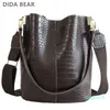 Dida urso crocodilo crossbody para ombro marca designer mulheres sacos de couro pu caucha de couro bolsa C1223