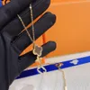 LOVE Necklaces Pendant Rose Gold Silver Color Necklace for Women طوق مجوهرات مقلدة مع سوار الصندوق الأصلي