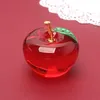 Décoration de fête pomme ornements verre glaçure colorée maison cristal Quartz rouge vert jaune Lucency cadeau Souvenir