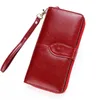 Dreamlizer Women Real Leather Long Clutch Purse Large Capacity Travel Coin Bag Wallets