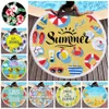 Beach Towels Tropical Printed Large outdoor camping picnic Microfiber Round Fabric Bath Towel For Living Room Home Decorative 11 styles