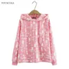 Oversize 4XL Kobiety Bluzy Letnie Koreańskie Listy Cartoon Drukowanie Pulower Harajuku Bluzy 2113556 210910