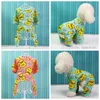 Mjuka pyjamas för små medelstora hundar varma husdjur kläder hundkläder chihuahua yorkie husdjur valp kläder för jumpsuit vinter kostym gul duck s a242
