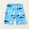 Summer 3-piece Toddler Solid Shark Allover Print Shorts for 3-6Y Boy Cotton Pants Clothes 210528