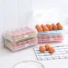 NEWPlastic Egg Storage Box Organizer Refrigerator Storing 15 Eggs Organizers Bins Outdoor Portable Container EWB7254