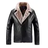 Hiver Hommes Veste En Cuir Hommes Hiver Automne Mode Moto PU Vestes En Cuir Mâle Punk Cool Zipper Poches En Cuir Manteaux 211119