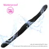 Silicone Double Head Dildo Vibrator Massager Dual Vibrating Long Penis U Shape G Spot Stimuleer seksspeeltjes voor vrouwen Lesbian Y04087019700