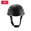 Motocykl skórzane kaski skuter rower pół otwarty twarz ochronny twardy kapelusz unisex baseball Cap styl dla Cafe Racer Caps MA