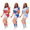 Womens Tracksuits Short Sleeve Pants Outfits Two Pieces Set Top Sportswear Ladies Leggings Suits 2021 Type Selling klw6357