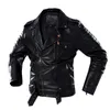 Erkek Deri Ceket Kış Sokak Moda Ceket Motosiklet Ceket Erkekler Yaka Vintage Ceket Biker Coat Dış Giyim Chaquetas de Hombre 210603