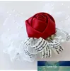 Couronnes de fleurs décoratives 5 pièces/lot fête de mariage bal femmes main poignet fleur mariée demoiselle d'honneur mère ruban fait main Rose Bracelet F prix usine expert