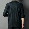メンズカジュアルシャツクラシックチェック柄コットン2021秋中年スリムフィットストリートウェアソーシャルパーティーブラウススターステージドレスシャツ