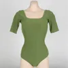 Seksowny krótki rękaw Swimsuit Kobiety Solidne Stroje kąpielowe Otwórz Monokini Wytnij Swim Siatek Korea Bathing Push Up Pad 210702