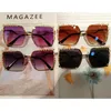 2021 Nouvelles lunettes de soleil de perle de luxe Femmes Designer de marque surdimensionnée Square Sun Sundes Ladies Fashion Shades4330822