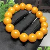 Beaded, Jewelry Chicken Butter Yellow Old Beeswax Amber Bracelets Barrel Separated Beads Abacus Men And Women Strands Drop Delivery 2021 7Oe