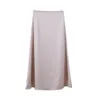 Spring Autumn Temperament Elegant Thin A-Line Long Skirt High Waist Satin Fishtail Women 210514