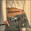 Moda AessoriesSimple Spersonalizowane Aessories Retro Portret Pomponina Łańcucha Talii Długa Dwuwarstwowa Klotowa Tkanina Chic Waistband Paski DRO