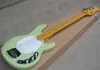 green electric bass guitar