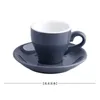 Cups & Saucers Coloured Thick Ceramic Espresso Saucer Set Cafe Household Caffe Latte Expresso Strong Coffee Cup Turkish