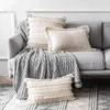 Boho Fringe Accent Pillow Cover Cover Cover Cail Cover Bohemian Morocco Beige Cotton Coash Cope Dofa Home Decorary 30x50см 210401