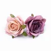 100pcs fleurs décoratives couronnes fleurs artificielles pour la fête de mariage décoration de la maison cadeaux de bricolage boîte scrapbooking roses tête 210624