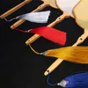 Взрослый белый пустой натуральный китайский шелковый ручной вентилятор традиционные ремесло бамбуковую ручку DIY Clabord-стиль картина каллиграфии вышивка