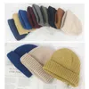 Women Beanies Hat Ribbed Knitted Cuffed Winter Hat Warm Short Beanie Casual Solid Color Skullcap Baggy For Adult Men Beanie Y21111