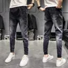 Heren jeans 2020 Lente Zomer Mode Casual Hip Hop Streetwear Nieuwe Koreaanse Trend Slanke Voeten Broek Casual Wild Teen Broek X0621