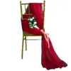 Party Decoration Organza Bamboo Chair Sashes 160 X 200CM Swiss Yarn For Christmas Halloween Wedding Supplies 100 PCS