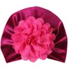 Dziecko Kapelusz Flower Beanie Cap Dziewczynek Niemowlę Turban Głowy Okładki Akcesoria do włosów Noworodka Maluch Soft Sweet Bonnet Czapki Rekwizyty