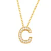 Necklace Go Party High Quality Copper Plated 18k Fashion Women Lady Girl Name Diamond Initial Letter7144182