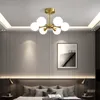 Nordic LED Ceiling lamps For Bedroom Dining Room Kitchen Modern Glass Ball Copper Ceiling Lamp Wall Mounted G9 Lighting Lustres