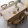 Europe Table Cloth Fabric Rectangular Cotton And Coffee Tassel Linen Dustproof cloth Home Kitchen Decorative 210626