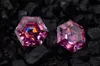 GIGAJEWE Loose Moissanite Hand-Cutting Hexagon Cut Pink Color VVS1 Premium Gems For Jewelry Making