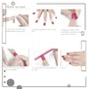 Glänzende Presse auf Rosa Ombre Nails Französisch weiß Kurz Quadrat Gefälschter Nagel Acryl Full Cover Falsche Nackte Maniküre Kunst Für Frauen und Mädchen