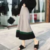 Beiyingni Maxi Femmes Jupe Sort Couleur Vintage Automne Hiver Épais Chaud Tricoté Chic Casual High Street Long Mode Midi Jupes 210416