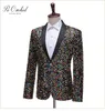 Bling White Paillettes Blazer da uomo Scialle Risvolto DJ Club Stage Cantante Abiti Nightclub Giacca da festa nuziale Homme Abiti da uomo Bla235B