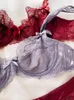 Бруки трусики wriufred retro Bra Panty Set Ультратонкий кружево