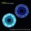 Подходит для iPhone Android Magic Circle Array Беспроводное зарядное устройство 10W Быстрая зарядка мобильного телефона Беспроводная зарядная база