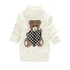 Winter Meisjes Pullover Warm Truien Jongens Dikke Gebreide Coltrui Knit Baby High Collar Pullover Cartoon Bear Sweater Kids Jassen