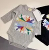 Letni projektanci Romper Niemowlę dzieci Dzieci chłopcy dziewczyny ubrania dziecięce niedźwiedź Rompers Toddler Bodysuit Bodysuit o długim rękawie